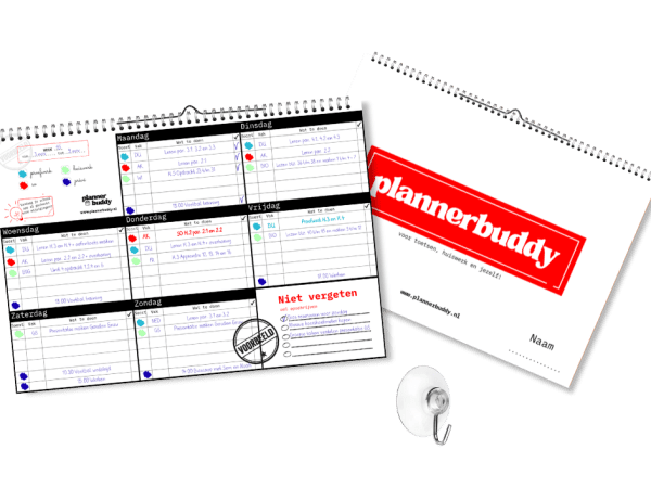 Plannerbuddy huiswerkplanner rood stoer volwassen