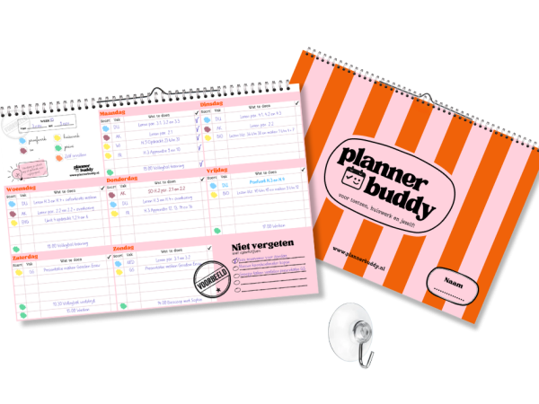 Plannerbuddy huiswerkplanner roze oranje vrolijk.png Plannerbuddy huiswerkplanner rood stoer.png Plannerbuddy huiswerkplanner roze oranje vrolijk