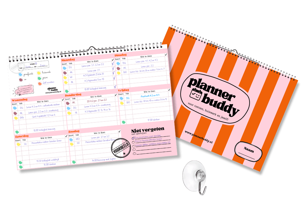 Plannerbuddy huiswerkplanner roze oranje vrolijk.png Plannerbuddy huiswerkplanner rood stoer.png Plannerbuddy huiswerkplanner roze oranje vrolijk
