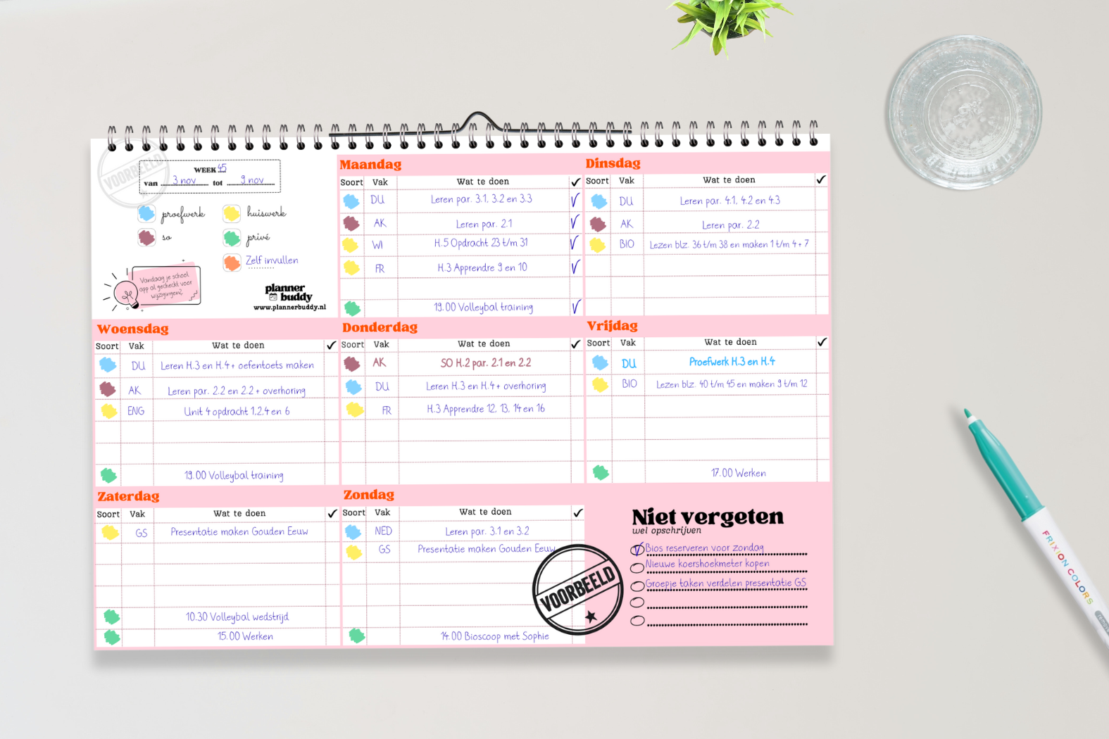 PlannerBuddy Roze met een klein drukfoutje - Afbeelding 3