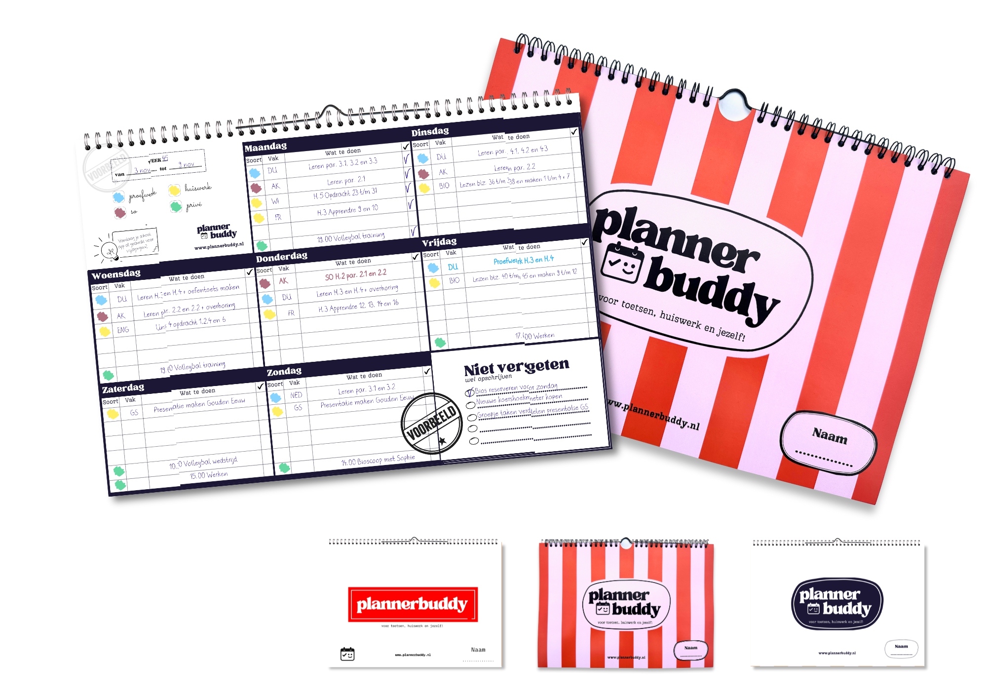 Huiswerkplanner studieplanner plannerbuddy